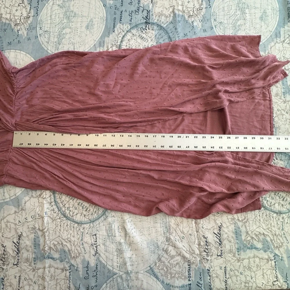 Dippin Daisys Womens Mauve Swiss Dot‎ V-Neck Maxi Dress EX1827JDCOD Pink Large